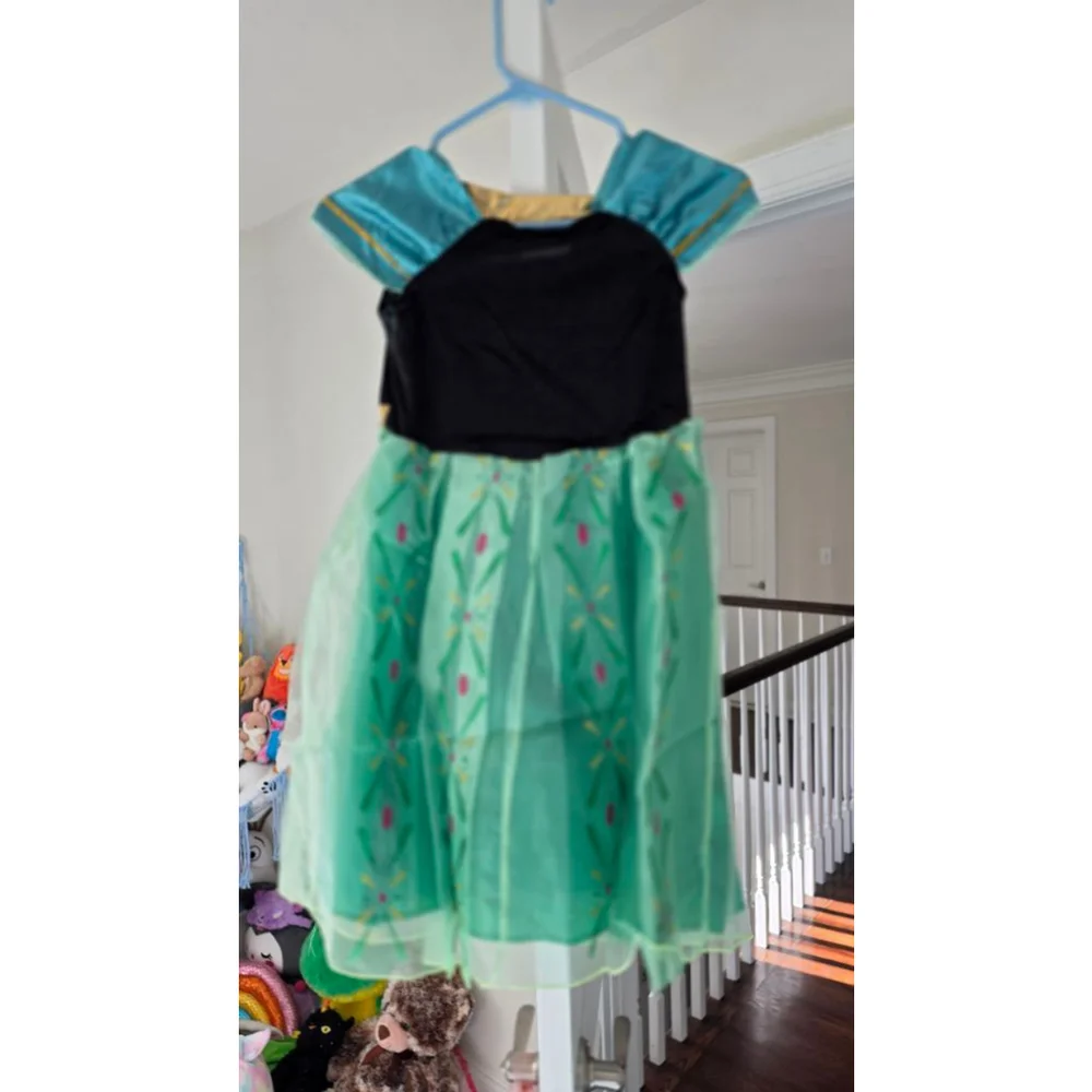 Princess Anna Frozen Queen Dress - Green - 8/9 Years